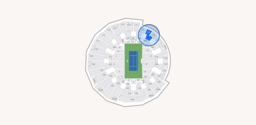 Grandstand at the Billy Jean King Tennis Center Seating Chart