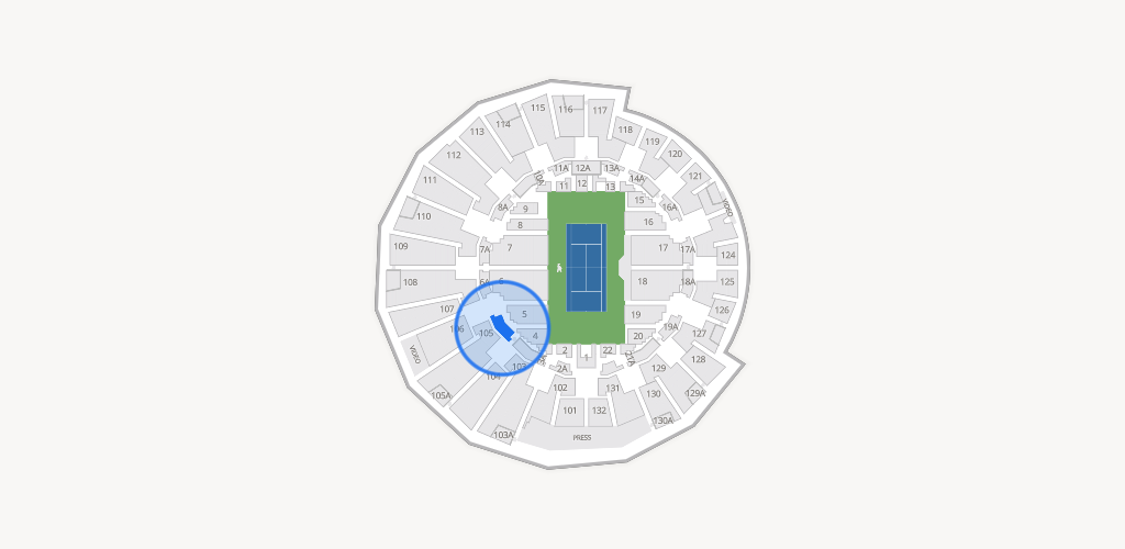 Grandstand at the Billy Jean King Tennis Center Seating Chart