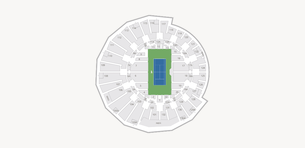 Grandstand at the Billy Jean King Tennis Center Seating Chart