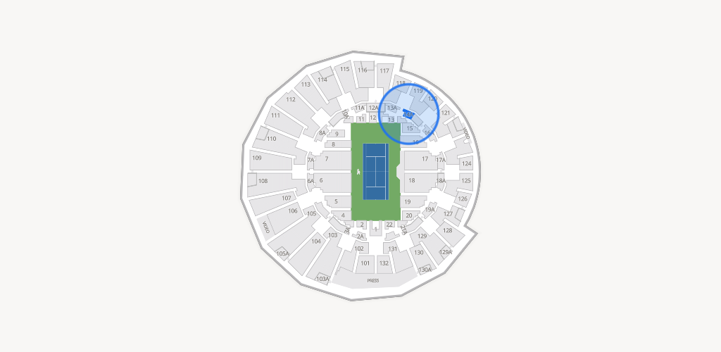 Grandstand at the Billy Jean King Tennis Center Seating Chart