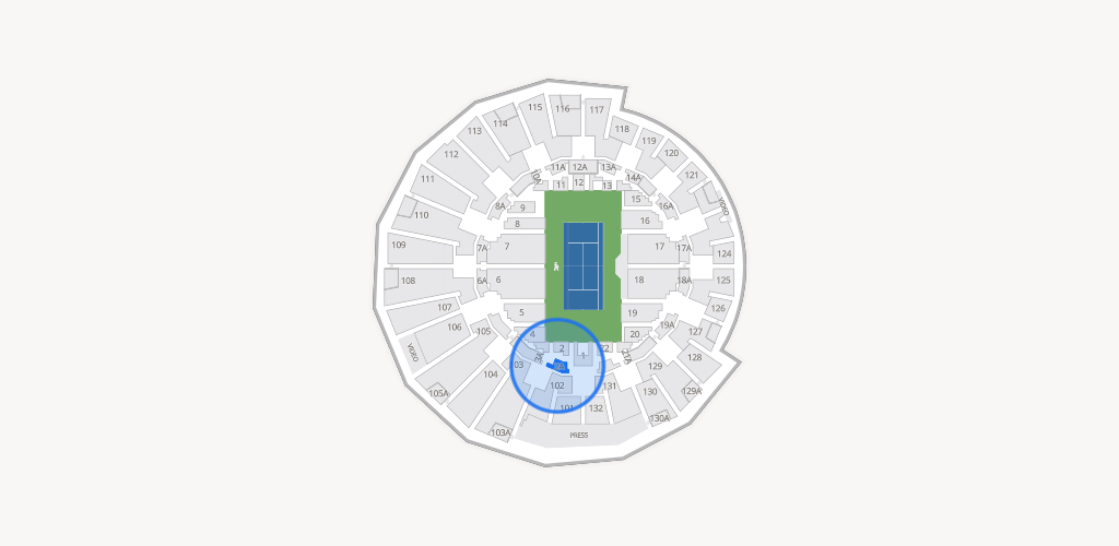 Grandstand at the Billy Jean King Tennis Center Seating Chart