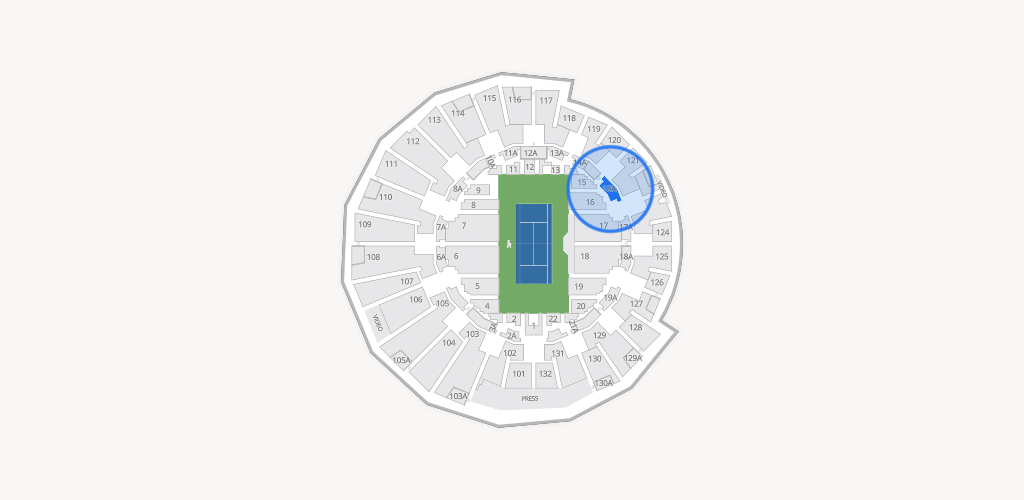 Grandstand at the Billy Jean King Tennis Center Seating Chart