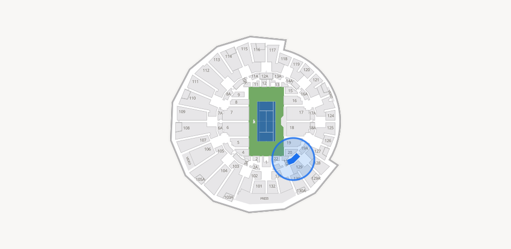 Grandstand at the Billy Jean King Tennis Center Seating Chart
