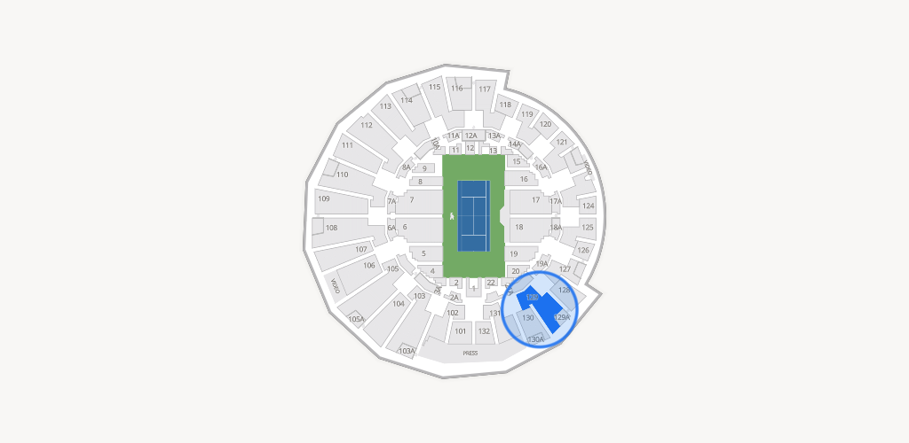 Grandstand at the Billy Jean King Tennis Center Seating Chart