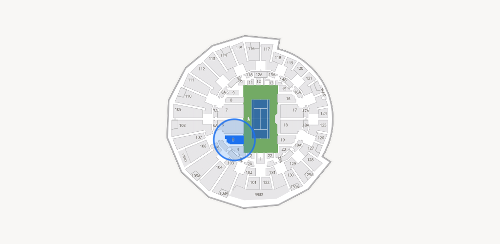 Grandstand at the Billy Jean King Tennis Center Seating Chart