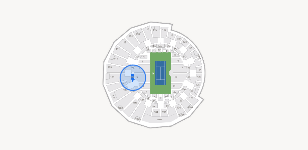 Grandstand at the Billy Jean King Tennis Center Seating Chart
