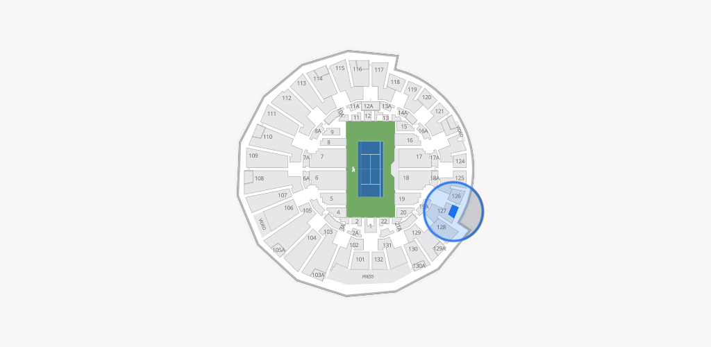 Grandstand at the Billy Jean King Tennis Center Seating Chart