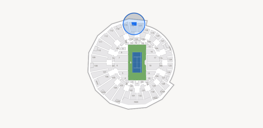 Grandstand at the Billy Jean King Tennis Center Seating Chart