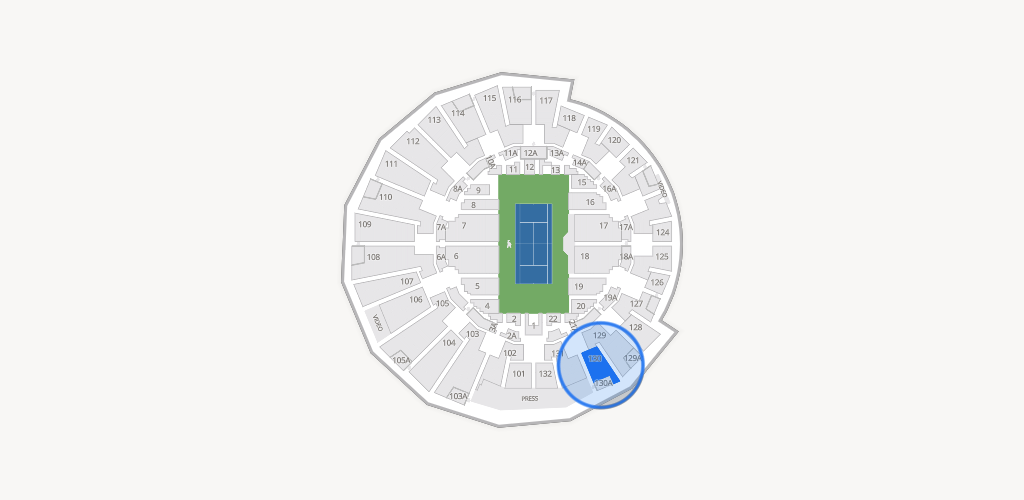 Grandstand at the Billy Jean King Tennis Center Seating Chart