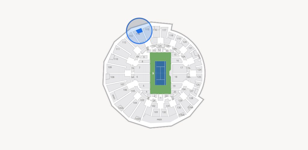 Grandstand at the Billy Jean King Tennis Center Seating Chart
