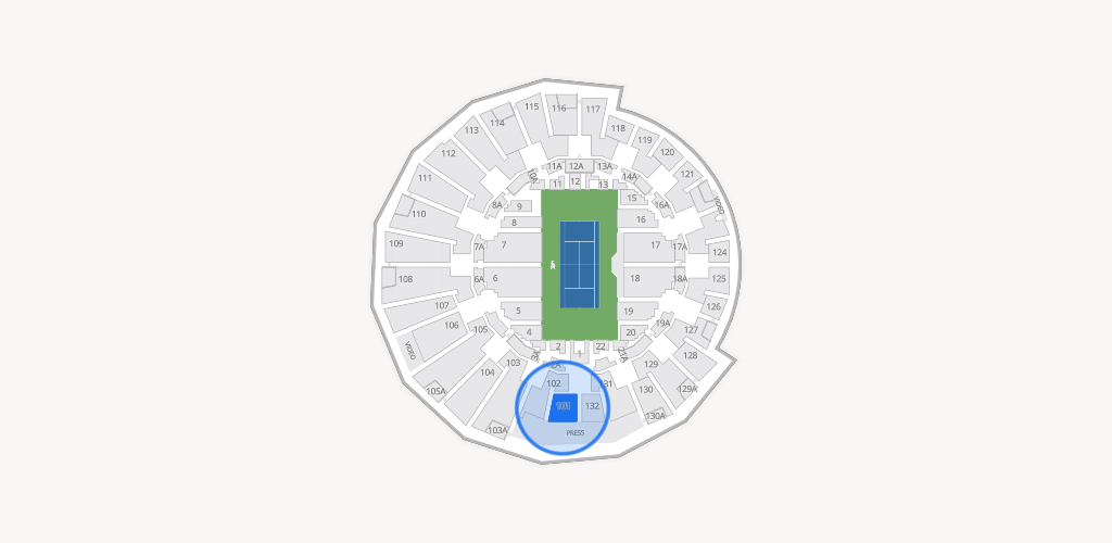 Grandstand at the Billy Jean King Tennis Center Seating Chart