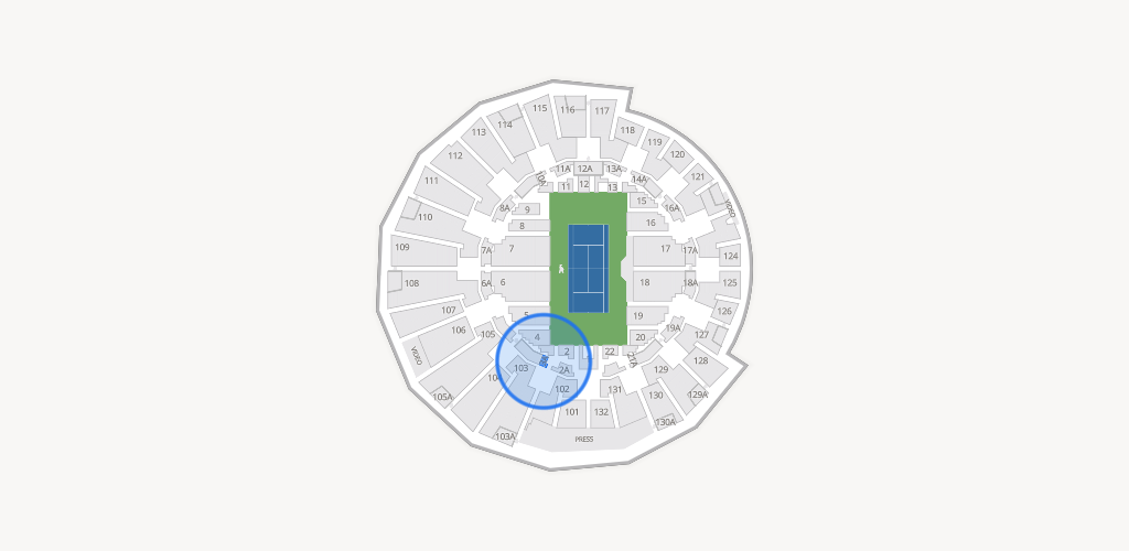 Grandstand at the Billy Jean King Tennis Center Seating Chart