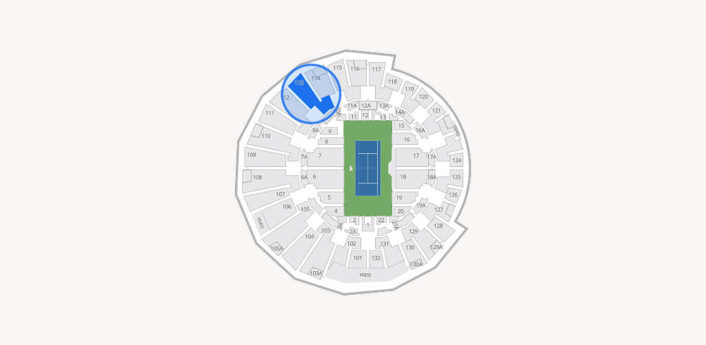 Grandstand at the Billy Jean King Tennis Center Seating Chart