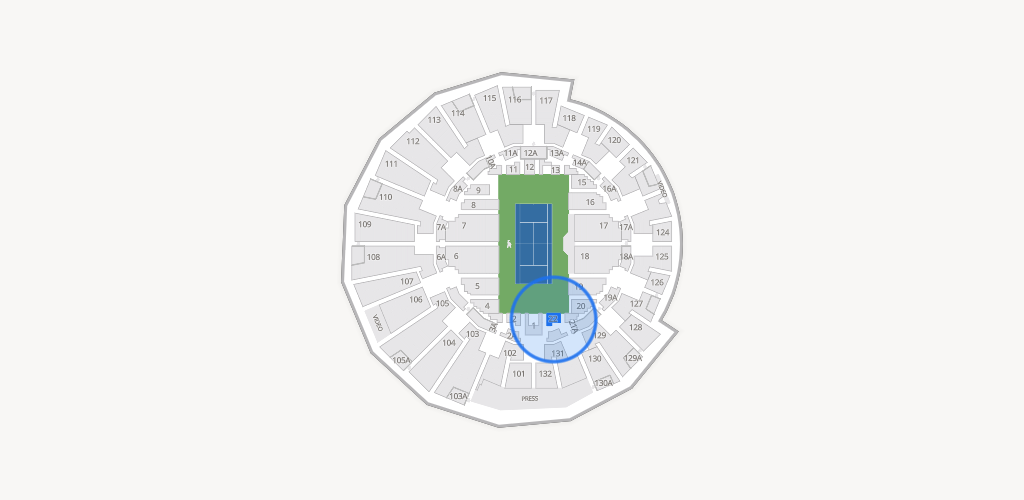 Grandstand at the Billy Jean King Tennis Center Seating Chart