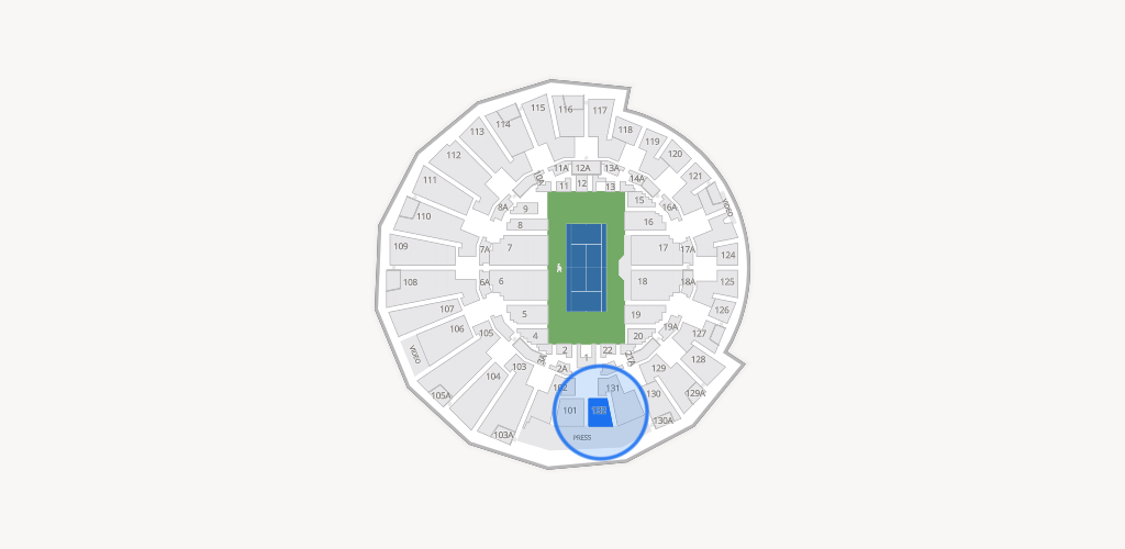 Grandstand at the Billy Jean King Tennis Center Seating Chart