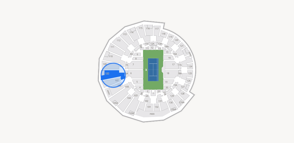Grandstand at the Billy Jean King Tennis Center Seating Chart