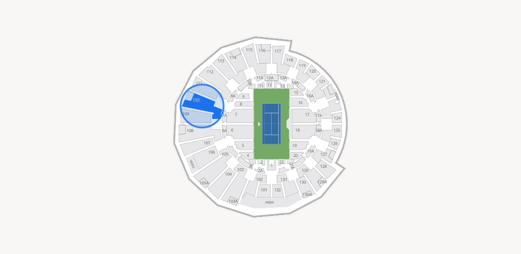 Grandstand at the Billy Jean King Tennis Center Seating Chart