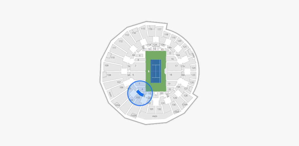Grandstand at the Billy Jean King Tennis Center Seating Chart