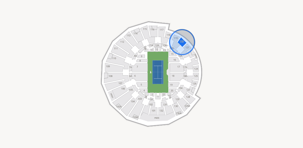 Grandstand at the Billy Jean King Tennis Center Seating Chart