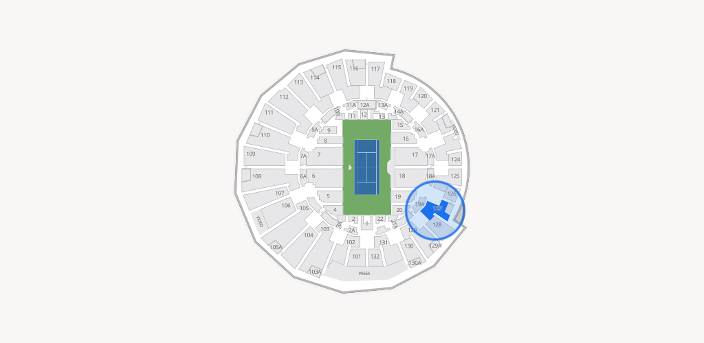 Grandstand at the Billy Jean King Tennis Center Seating Chart