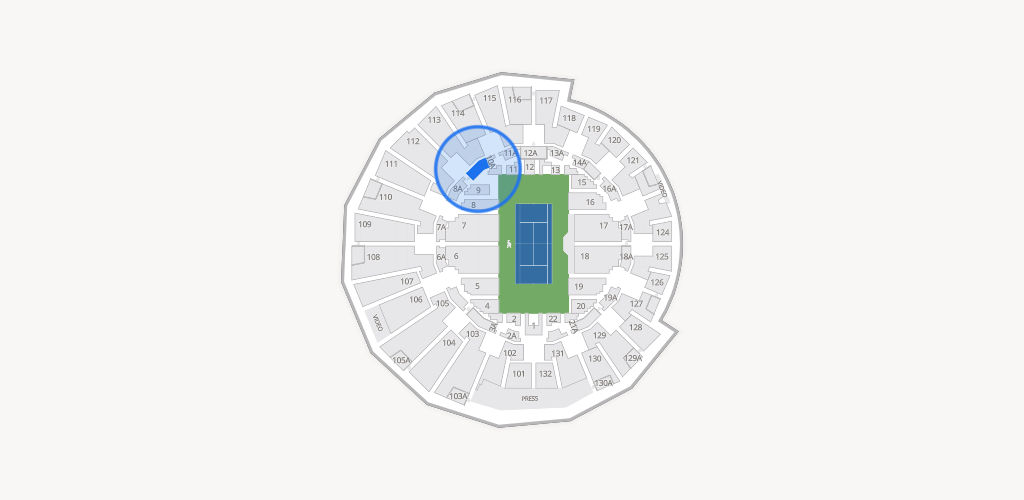 Grandstand at the Billy Jean King Tennis Center Seating Chart
