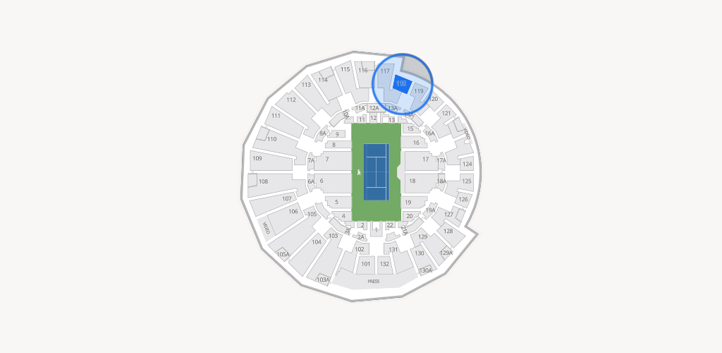 Grandstand at the Billy Jean King Tennis Center Seating Chart