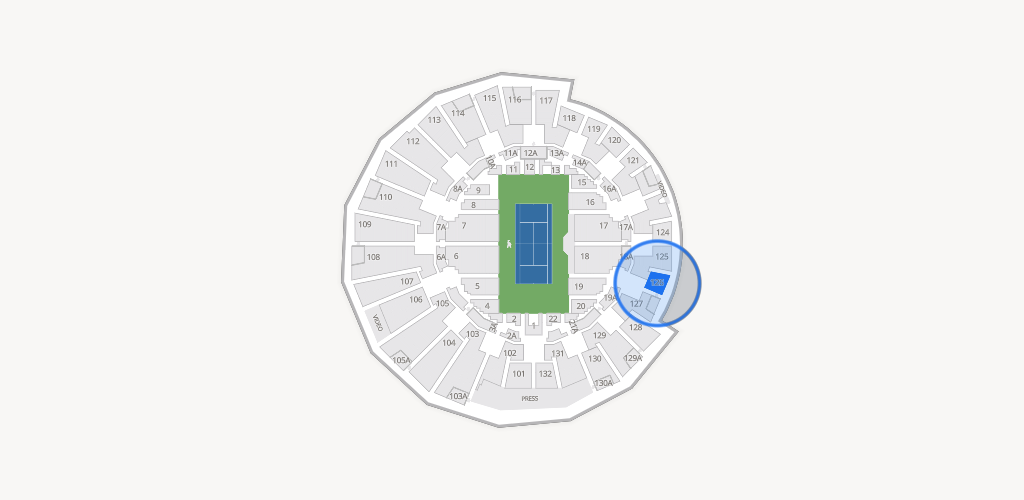 Grandstand at the Billy Jean King Tennis Center Seating Chart