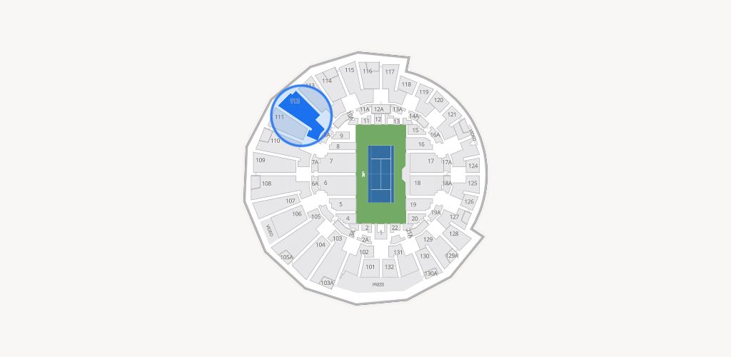 Grandstand at the Billy Jean King Tennis Center Seating Chart