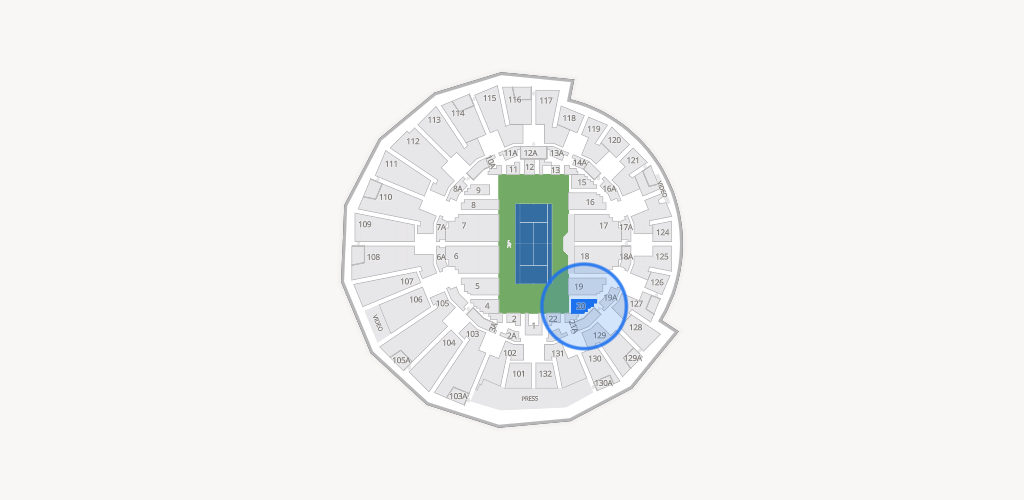 Grandstand at the Billy Jean King Tennis Center Seating Chart