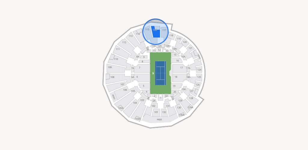 Grandstand at the Billy Jean King Tennis Center Seating Chart