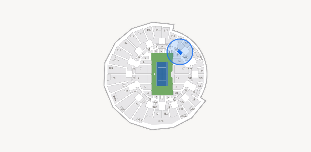 Grandstand at the Billy Jean King Tennis Center Seating Chart
