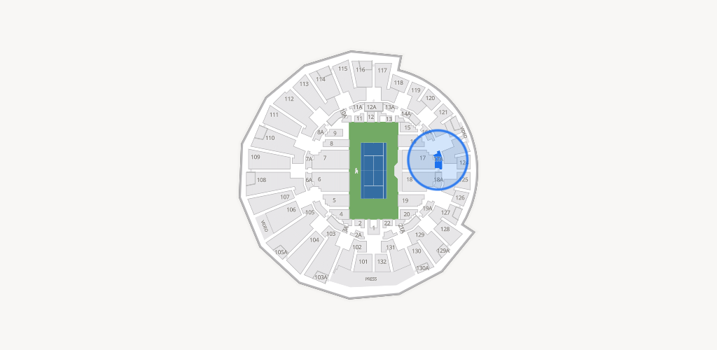 Grandstand at the Billy Jean King Tennis Center Seating Chart