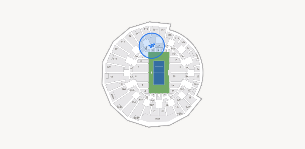 Grandstand at the Billy Jean King Tennis Center Seating Chart