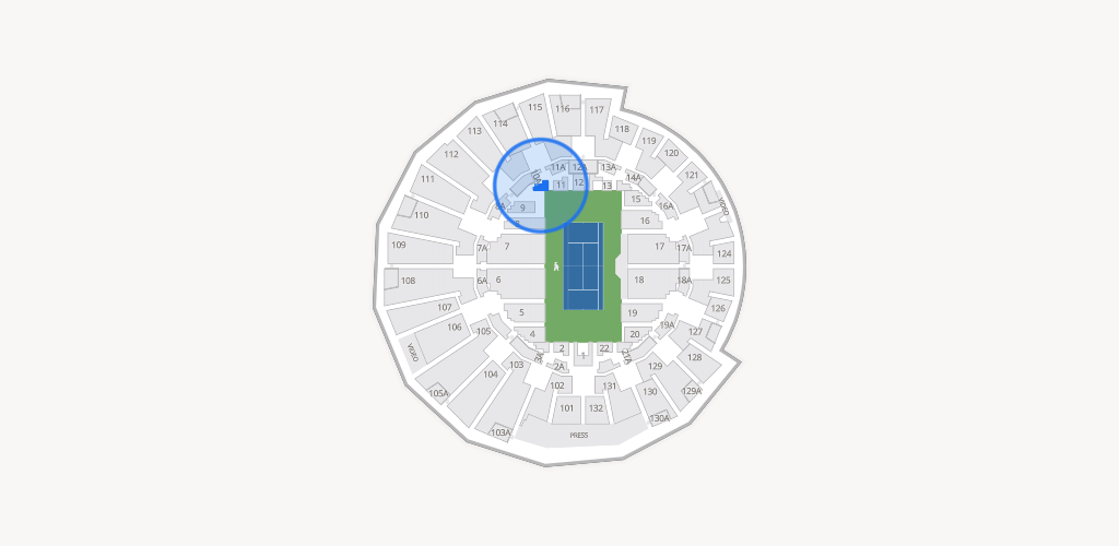 Grandstand at the Billy Jean King Tennis Center Seating Chart
