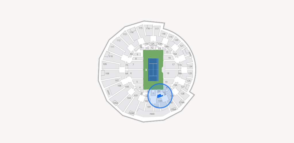 Grandstand at the Billy Jean King Tennis Center Seating Chart