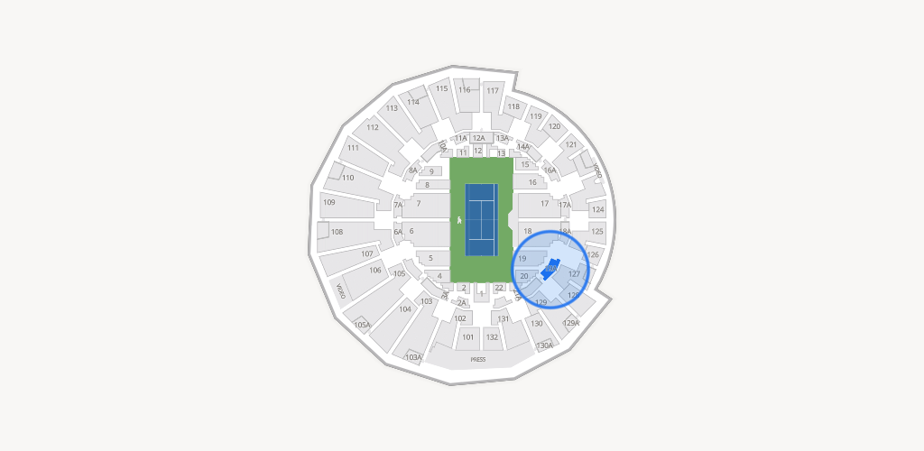 Grandstand at the Billy Jean King Tennis Center Seating Chart