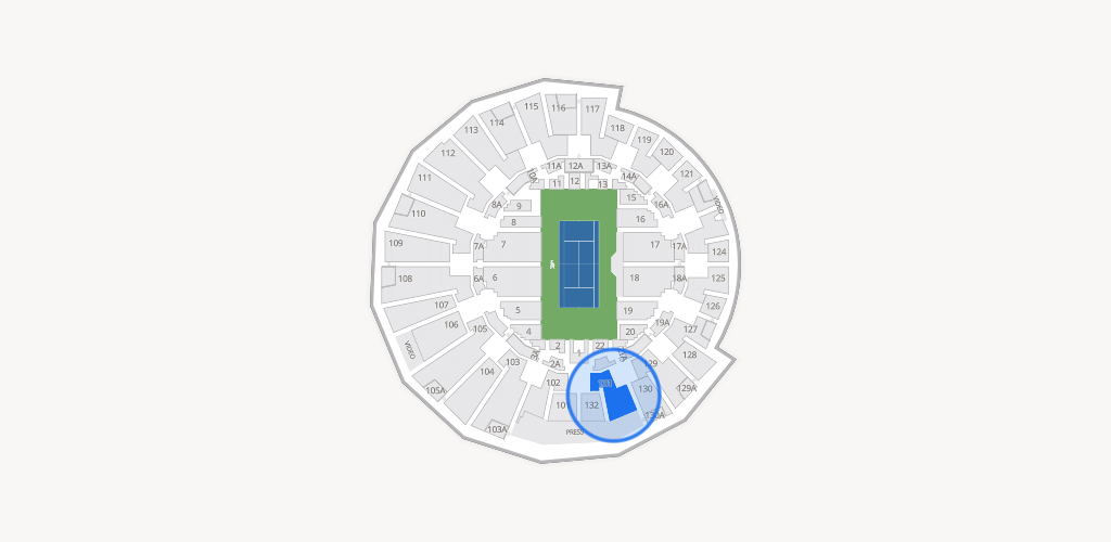 Grandstand at the Billy Jean King Tennis Center Seating Chart