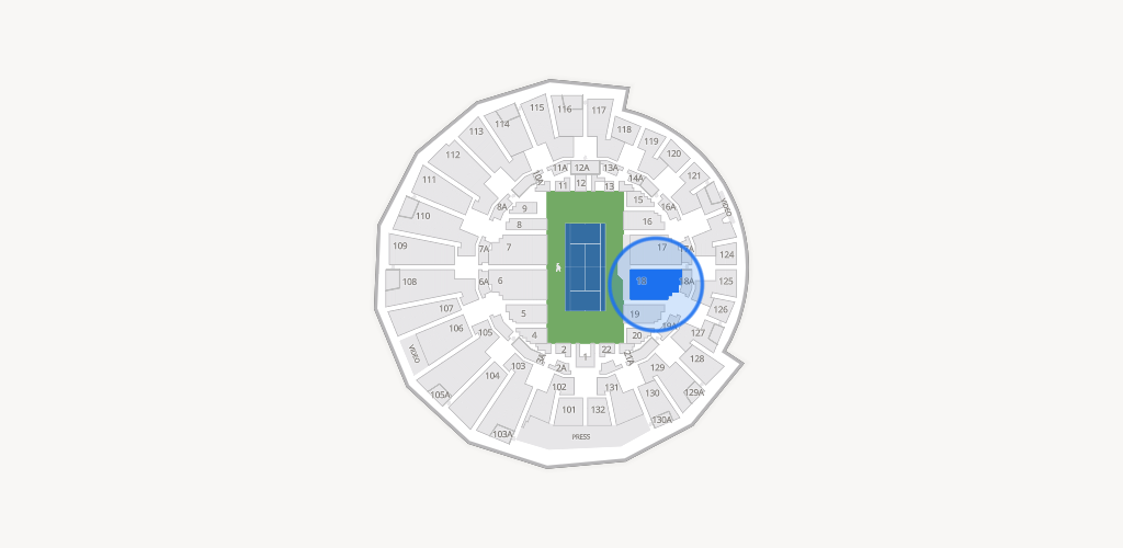 Grandstand at the Billy Jean King Tennis Center Seating Chart