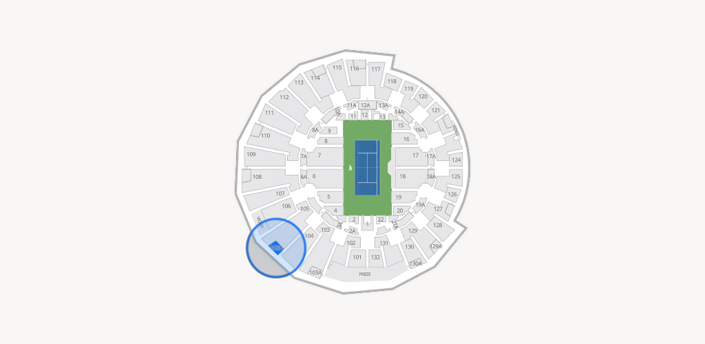 Grandstand at the Billy Jean King Tennis Center Seating Chart