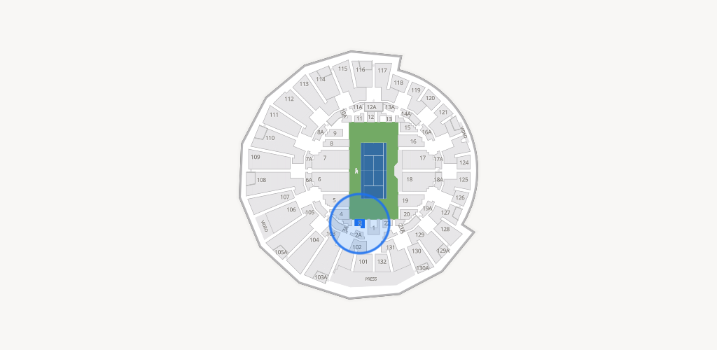 Grandstand at the Billy Jean King Tennis Center Seating Chart