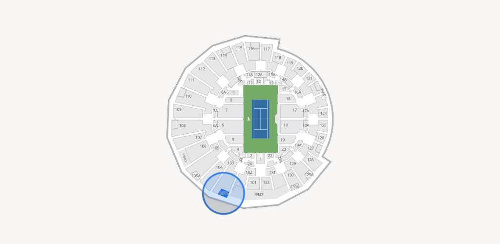 Grandstand at the Billy Jean King Tennis Center Seating Chart
