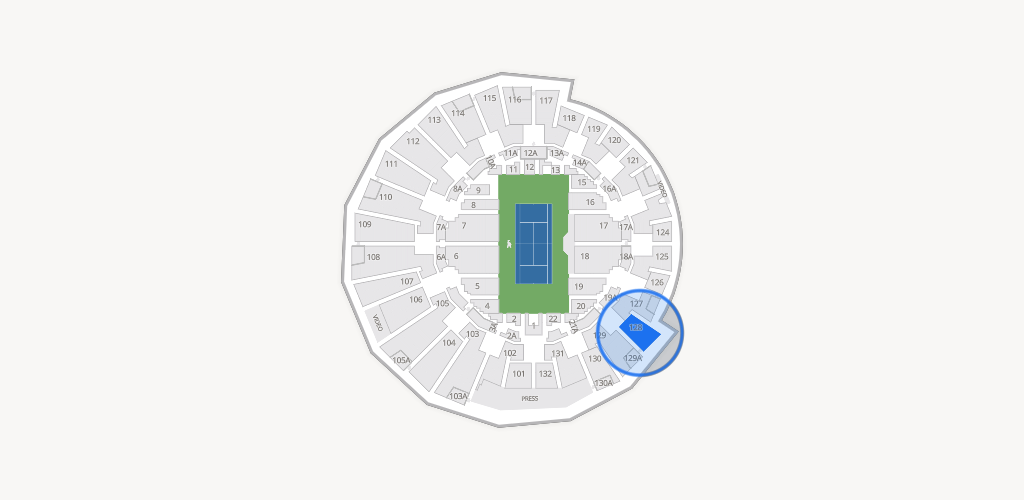 Grandstand at the Billy Jean King Tennis Center Seating Chart