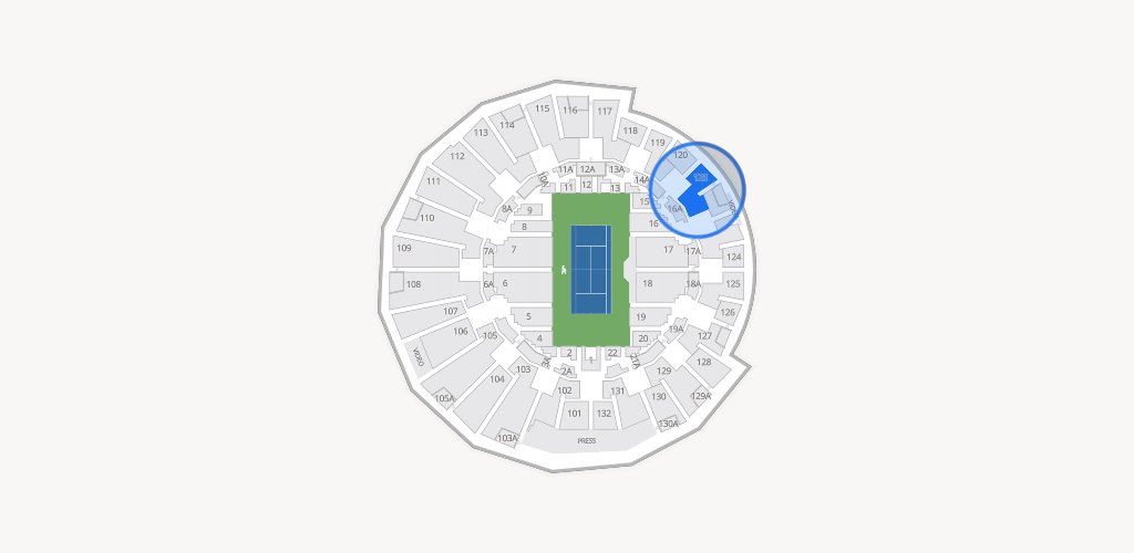 Grandstand at the Billy Jean King Tennis Center Seating Chart