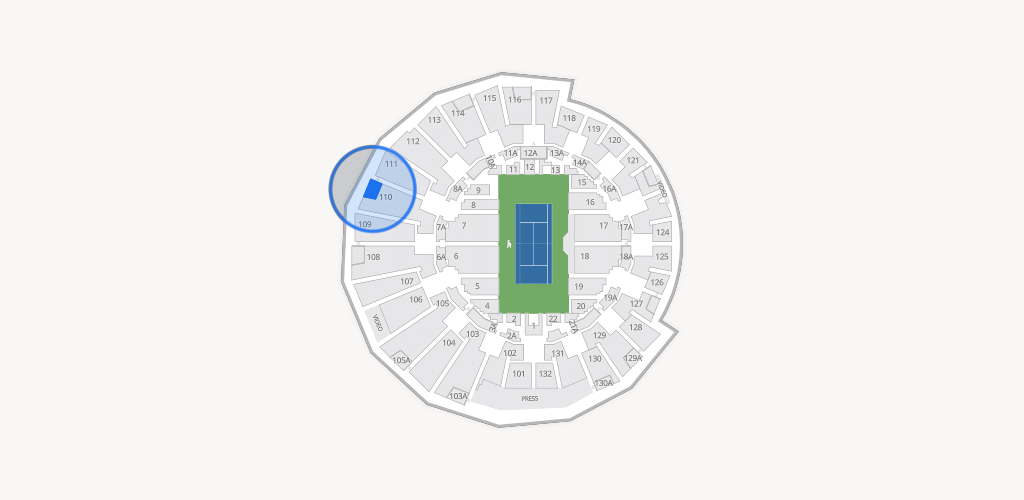 Grandstand at the Billy Jean King Tennis Center Seating Chart