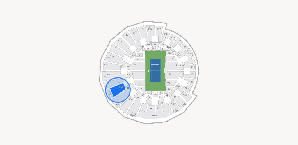 Grandstand at the Billy Jean King Tennis Center Seating Chart