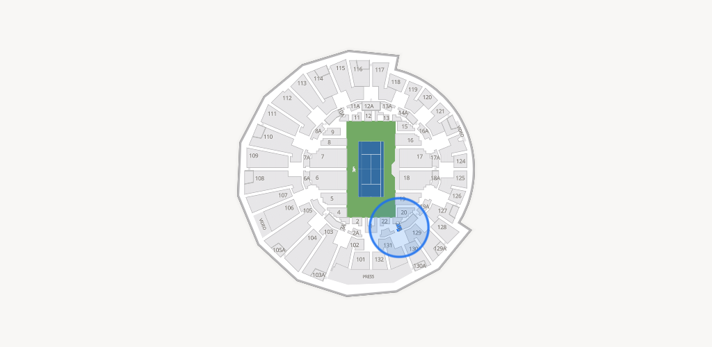 Grandstand at the Billy Jean King Tennis Center Seating Chart