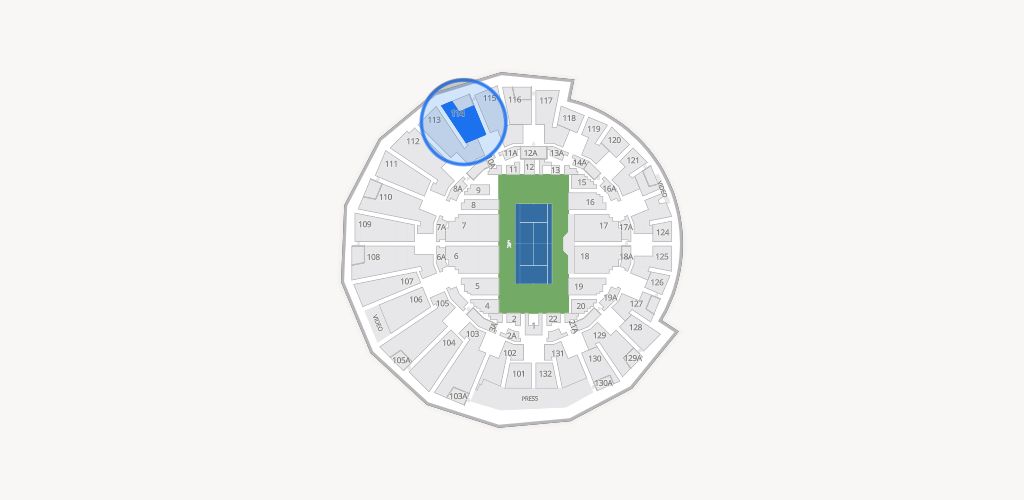 Grandstand at the Billy Jean King Tennis Center Seating Chart