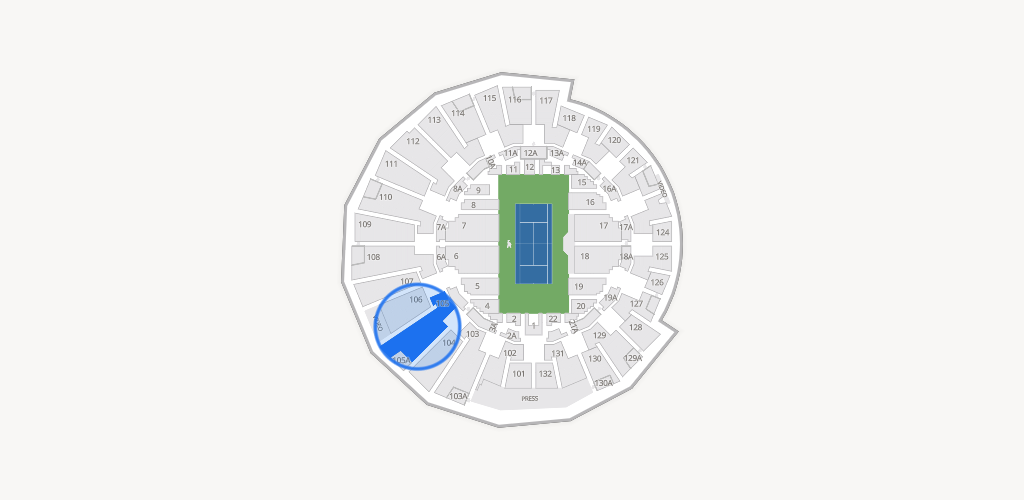 Grandstand at the Billy Jean King Tennis Center Seating Chart