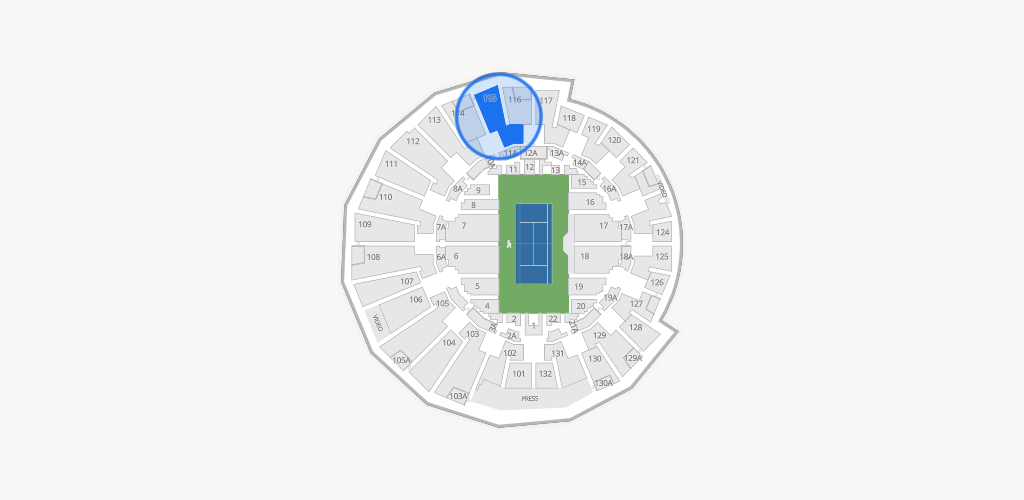 Grandstand at the Billy Jean King Tennis Center Seating Chart