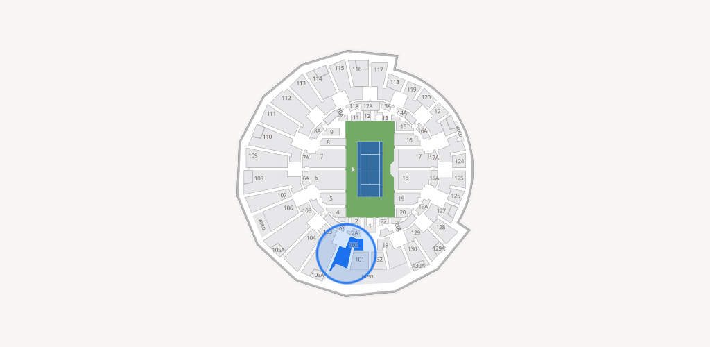 Grandstand at the Billy Jean King Tennis Center Seating Chart